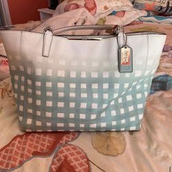 Coach Gingham Tote 