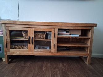 WOOD TV STAND