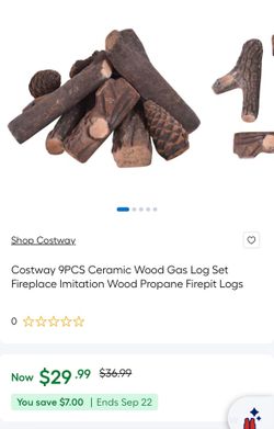 🪵🔥🪵9-Piece Ceramic Gas Log Set - Brand New🔥
