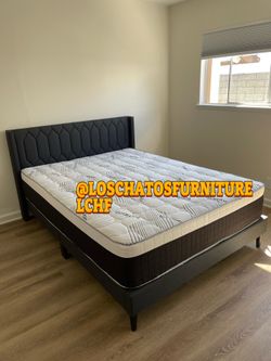 Queen size bed frame and mattress
