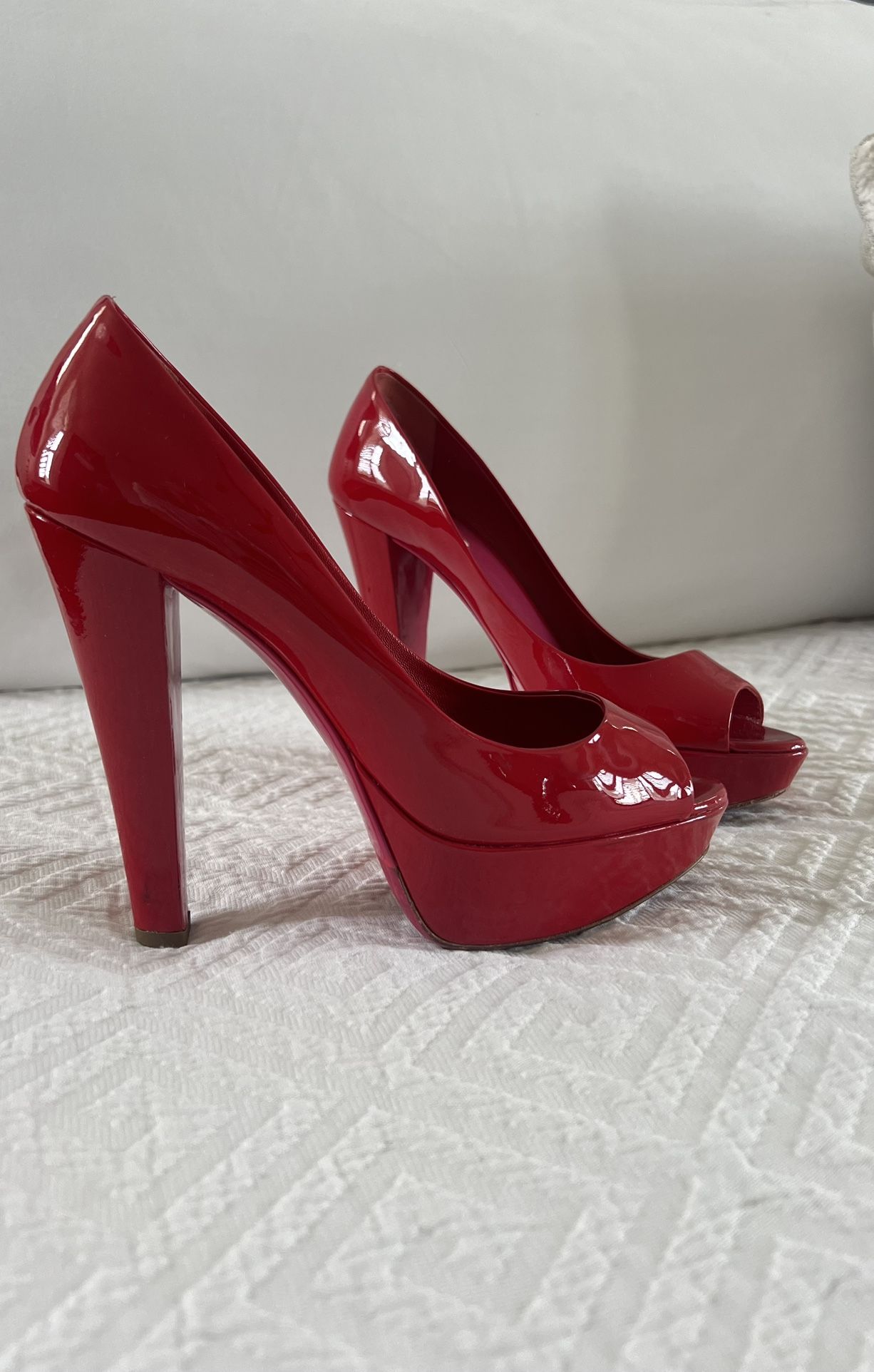 Rare Vintage Miu Miu Red Pumps Heels size 37 