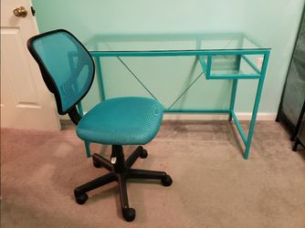 Glass Desk and Chair Set