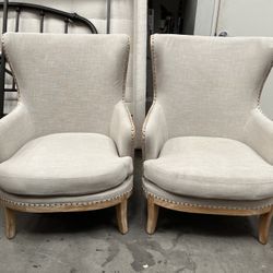 2—YOSEMITE EXPOSED FRAME WINGBACK CHAIR  