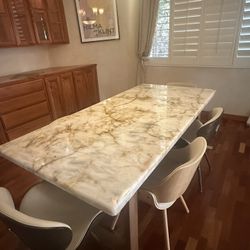 Real Marble Dining Table - $300