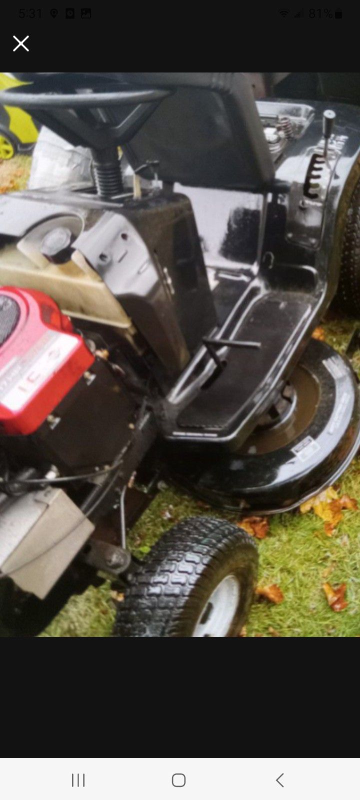 Lawnmower. Opposed Twin Runs Drives Needs Light Tlc
