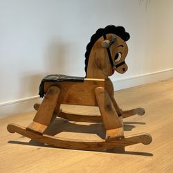 Vintage Antique Childs Rocking Horse 1950s