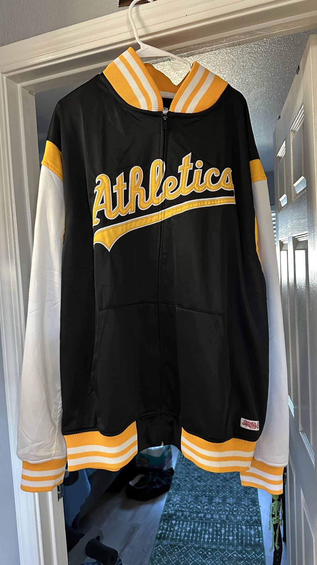 Stitches Oakland A’s Zip Up Long Sleeve