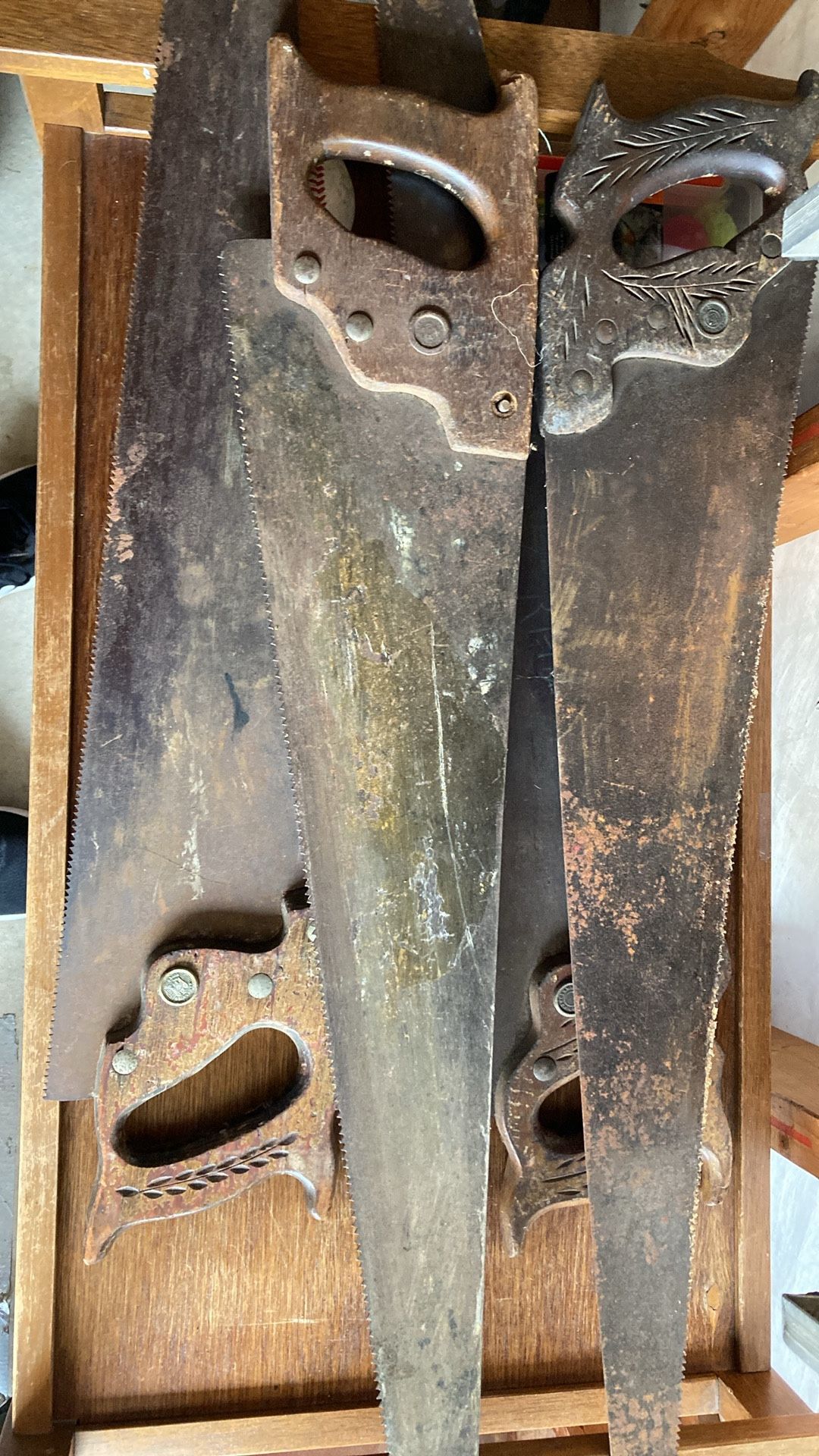 Disston Saws - 4 Old Saws (Disston/warranted Superior)
