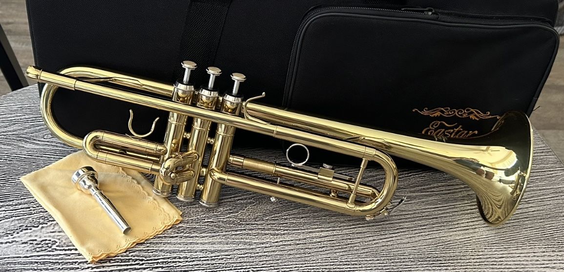 Trumpet with carry case in excellent condition, complete with mouthpiece. $85