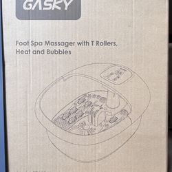 Foot Spa Massager with T roller/Heat/Bubbles