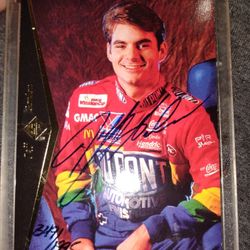 Jeff Gordon Uda Autograph Signed Nascar Card COA DuPont 