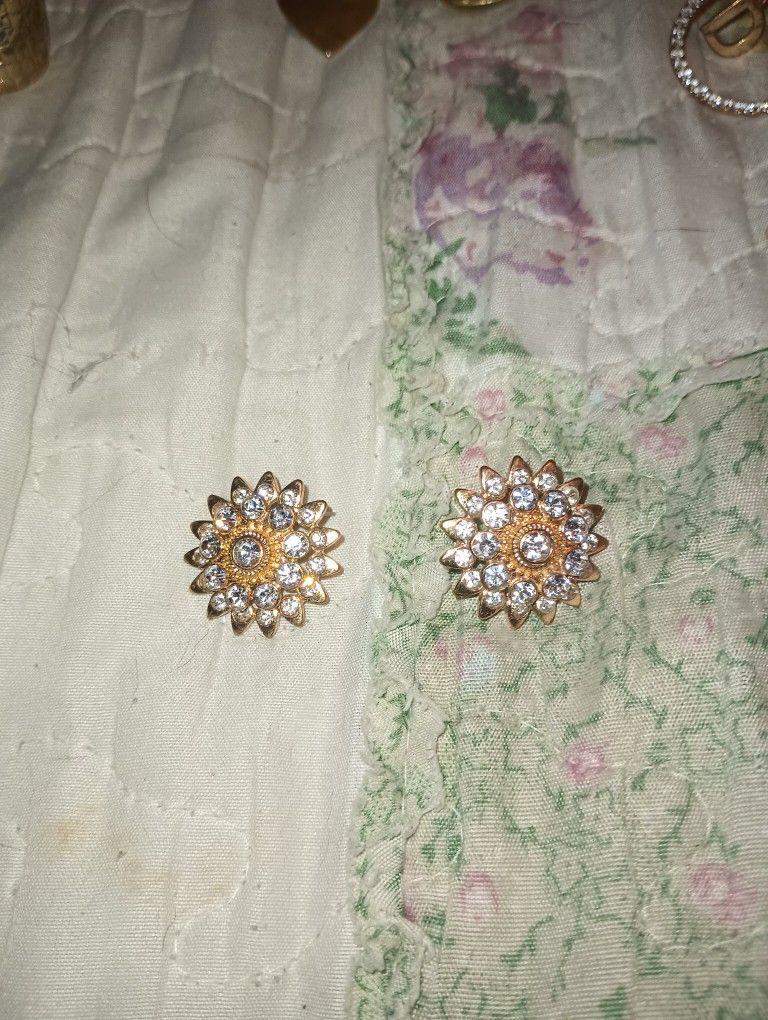 Vintage Diamond Earrings 