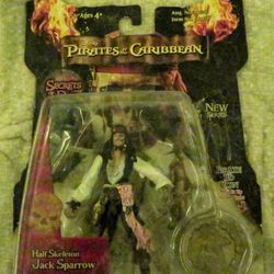 Disney Pirates Of The Caribbean Jack Sparrow Half Skeleton 