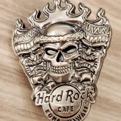 Kona Hawaii 3D Silver Skull Series Hard Rock Cafe Pin 