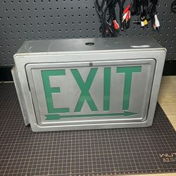 Vintage Metal EXIT Sign Industrial Light – Retro Decor