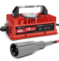 15 AMP 48 Volt Golf Carts Battery Charger for Club Car 3-Pin Round Plug