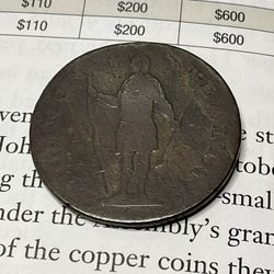 1788 Massachusetts cent Period Afler