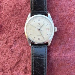 1950s Rolex Oysterdate Precision 6094 Stainless Steel 34mm