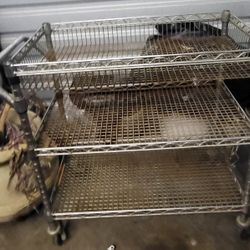 Heavy Duty 3 Tier Rolling Utility  Cart on Wheels
