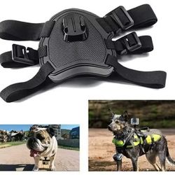 Dog Harness Mount for Gopro, Soft and Adjustable Dog Harness Vest for Small Medium Large Dogs, Pet Chest and Back Fixation for Gopro Hero All Models, 