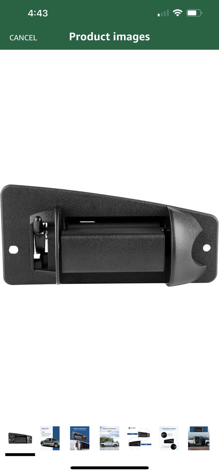 Exterior Door Handle Rear Passenger Side Replacement for 1(contact info removed) for Silverado for GMC Sierra Extended Cab Black
