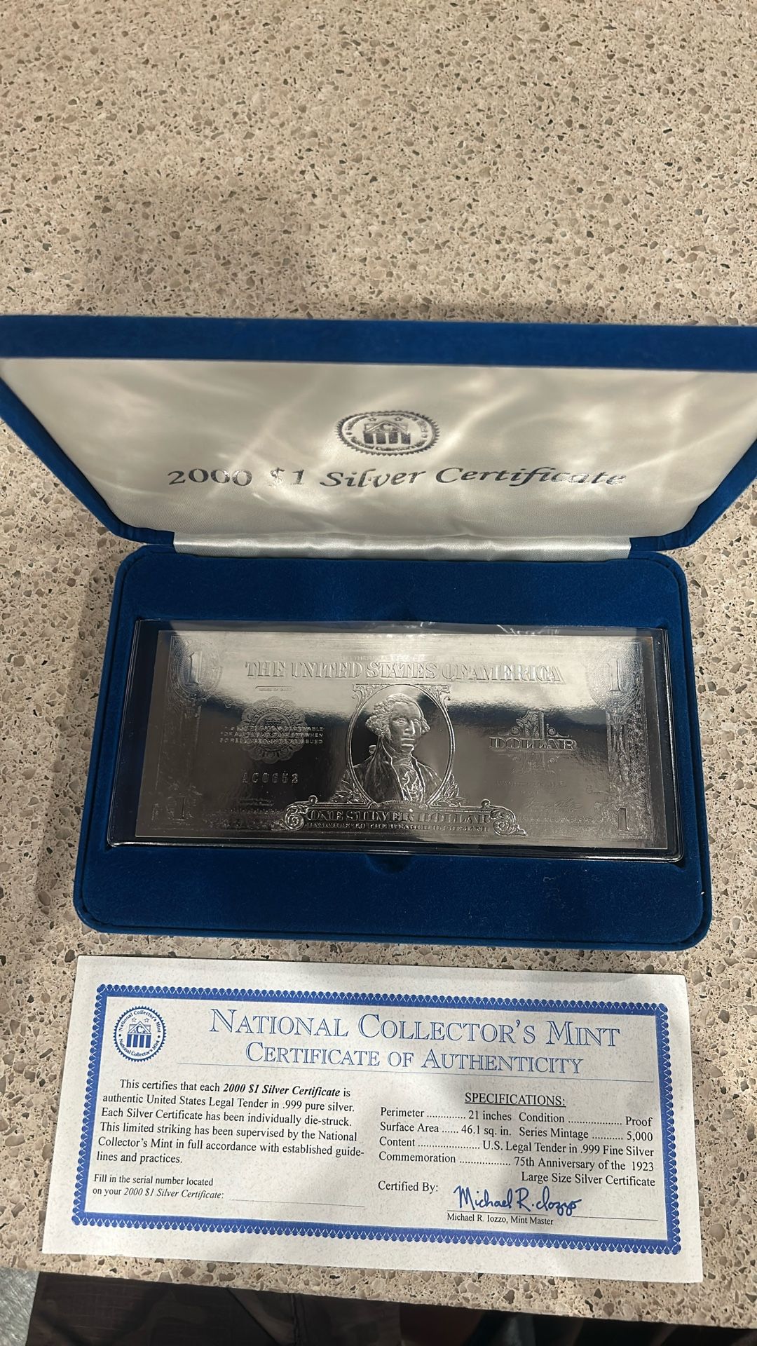 2000 1 Dollar Silver Certificate