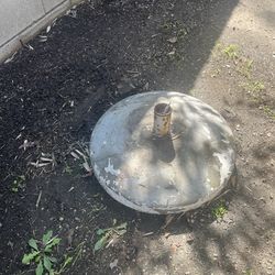 Cement umbrella stand