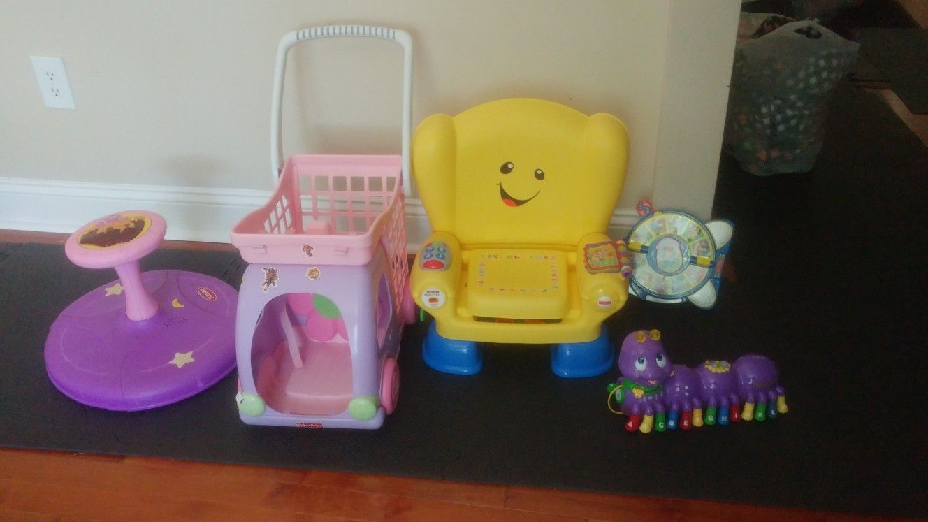 Stroller toys and chair