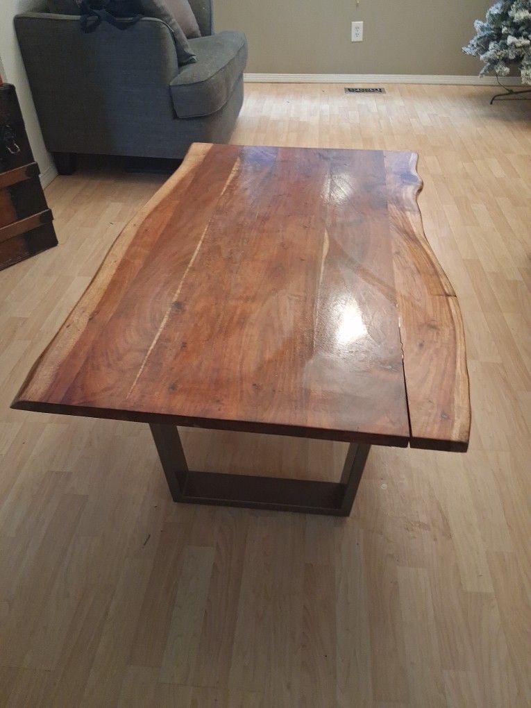Center Table- Solid wood/metal Legs