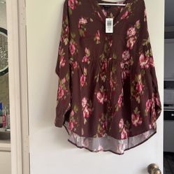 Torrid Emma Babydoll Floral Challis Tunic