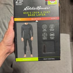2 Piece Crew And Pants Base Layer For Warmth