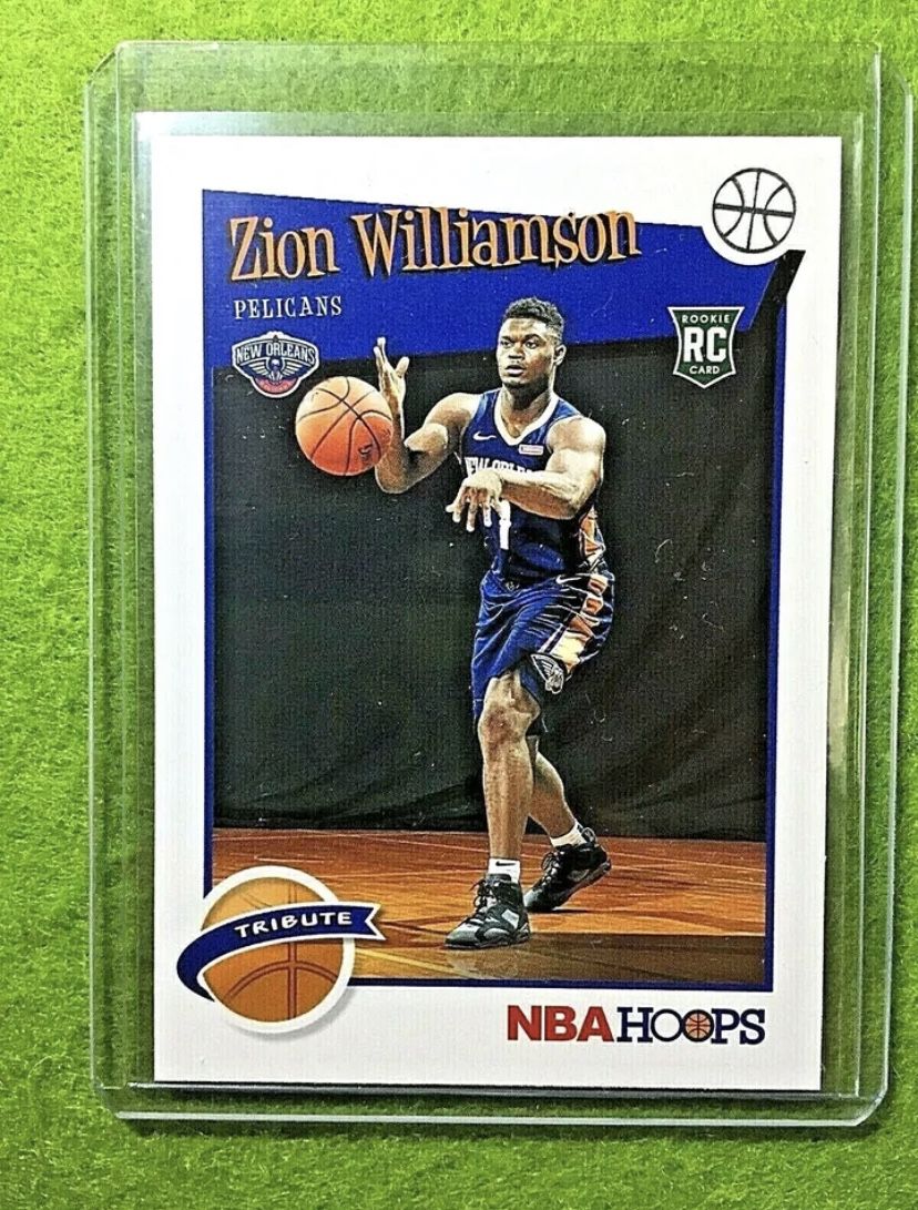 ZION WILLIAMSON ROOKIE CARD JERSEY #1 PELICANS RC 2019-20 Panini HOOPS rookie rc