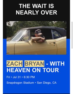 Zach Bryan @ San Diego (2) Tickets