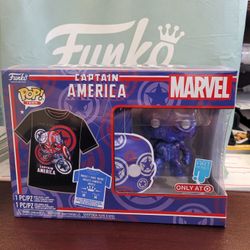 ART SERIES CAPTAIN AMERICA CIVIL WAR TARGET EXCLUSIVE FUNKO POP AND TEE 