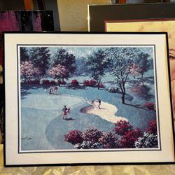 Golf Course Framed Art “Out of Sandtrap”- Art Sarnoff
