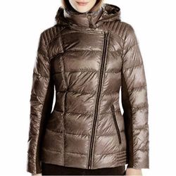 NWT Lucky Down Jacket Spring Puffer Brand Shiny Puffy Parka Hood Gift Womens