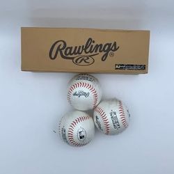 Rawlings Official League Baseballs OLB3 - 3 Pack Synthetic Leather