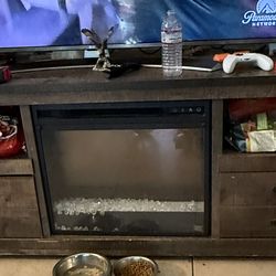 Ashley tv stand with electric fireplace