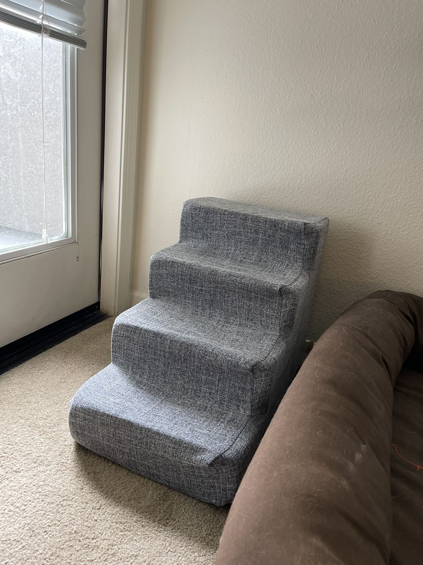 Best Pet Supplies Foam Pet Steps for Small Dogs and Cats, Portable Ramp Stairs for Couch, Sofa, and High Bed Climbing, Non-Slip Balanced Indoor Step S