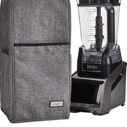 Blender Dust Cover with Accessory Pocket Compatible with Ninja Foodi, Grey