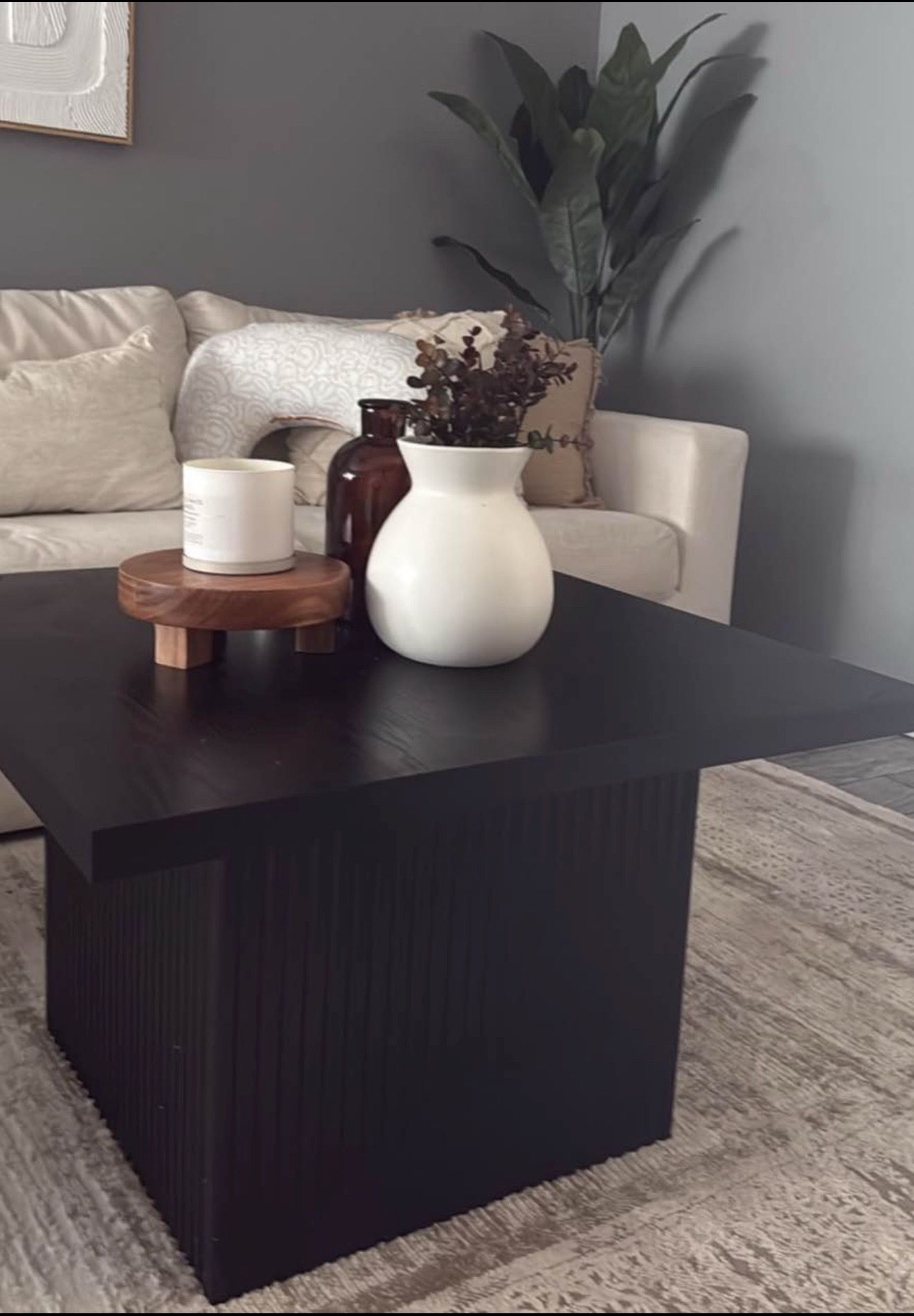Modern Black Square Coffee Table