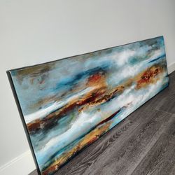 60" x 20" Framed art wall