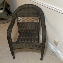 Wicker outdoor chair