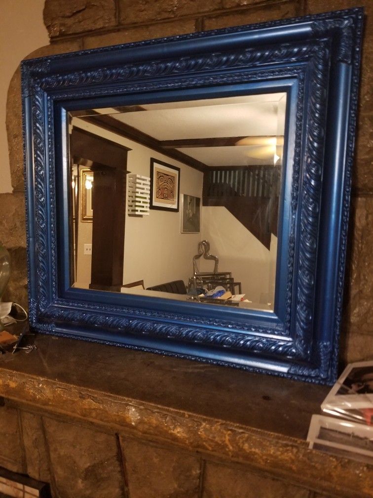 Solid WOOD Mid-century Mirror