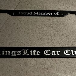 Laser Engraved Aluminum License Frame