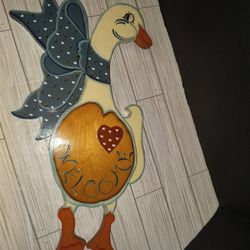 Vintage Wooden Goose Wall Or Outdoor Decor Welcome Farm Country 20in Tall