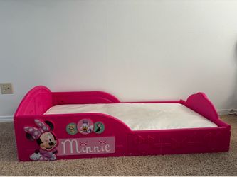 Disney Minnie Mouse Toddler Bed with Mattress – 54” x 30”