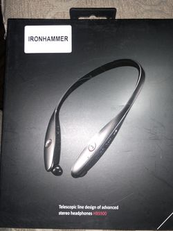 IRONHAMMERS 900 Bluetooth Neckband Headphones with Retractable Earbuds