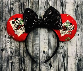 Christmas Mickey and Minnie Ears