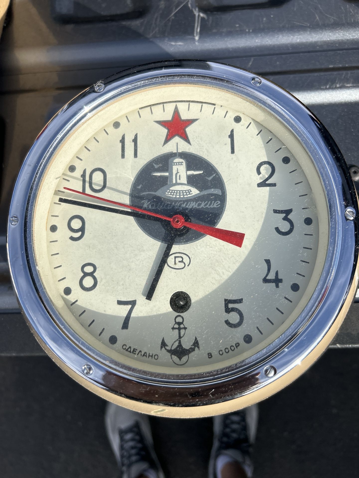 Vintage Soviet Navy Vostok Ship Clock – Fully Working – Two Keys – Made in USSR